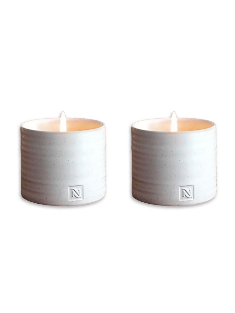 Nespresso set of 2 Candle Holder made from recycled ceramics